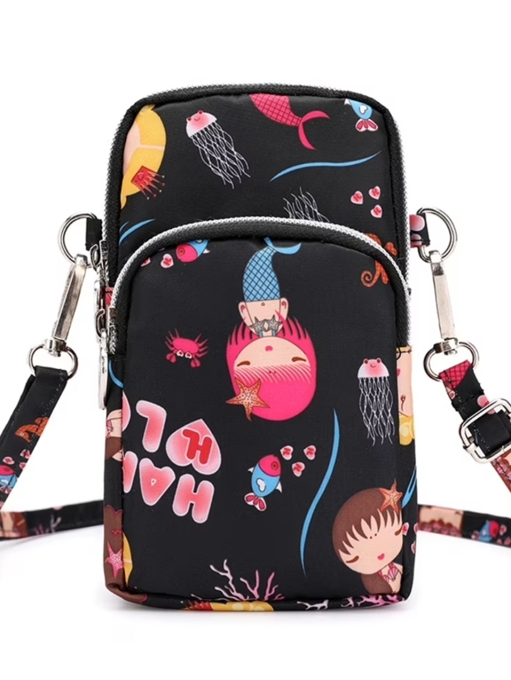Crossbody Bag Phone Sleeve Concert Venue Festival Adjustable Strap Arm Wrist NWT